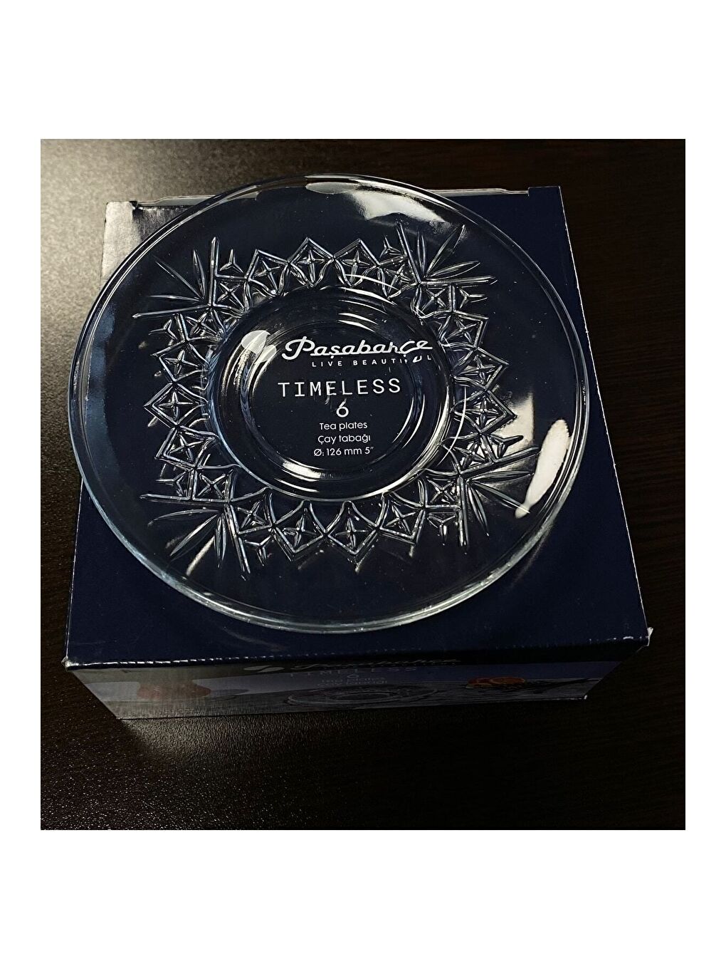 Renksiz Timeless Çay Tabağı 12x6cm 6 lı - 54751-2