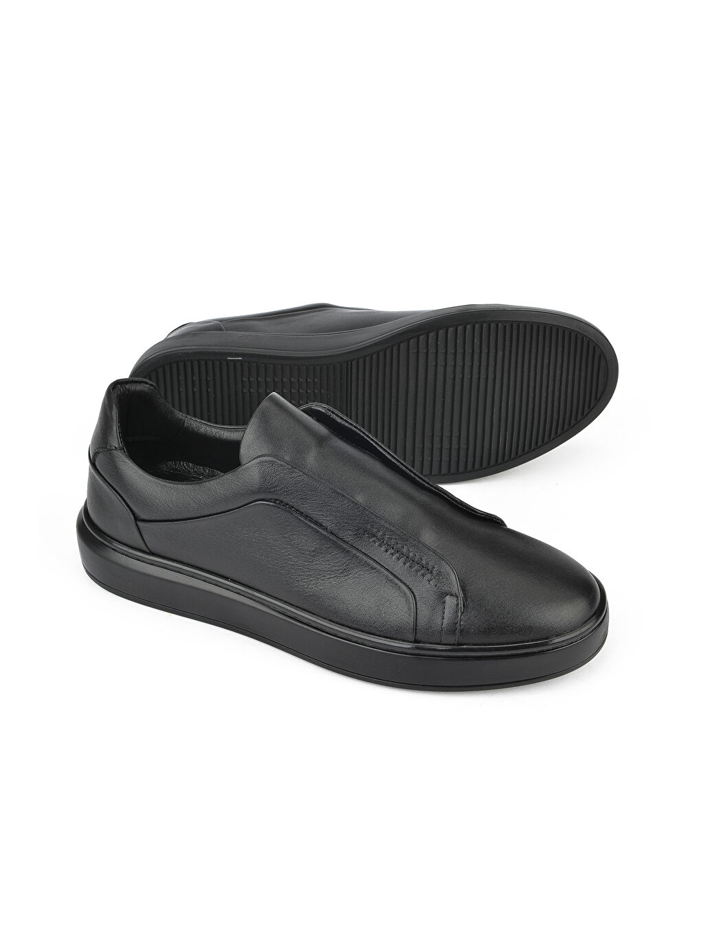 Erkek Hakiki Deri Sneaker 143983Z060 Siyah-1