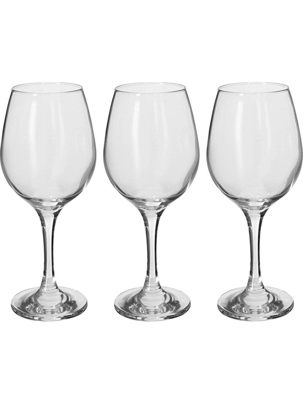 Renksiz Amber Kadehi 365cc 6x20cm 3 lü   440265-2