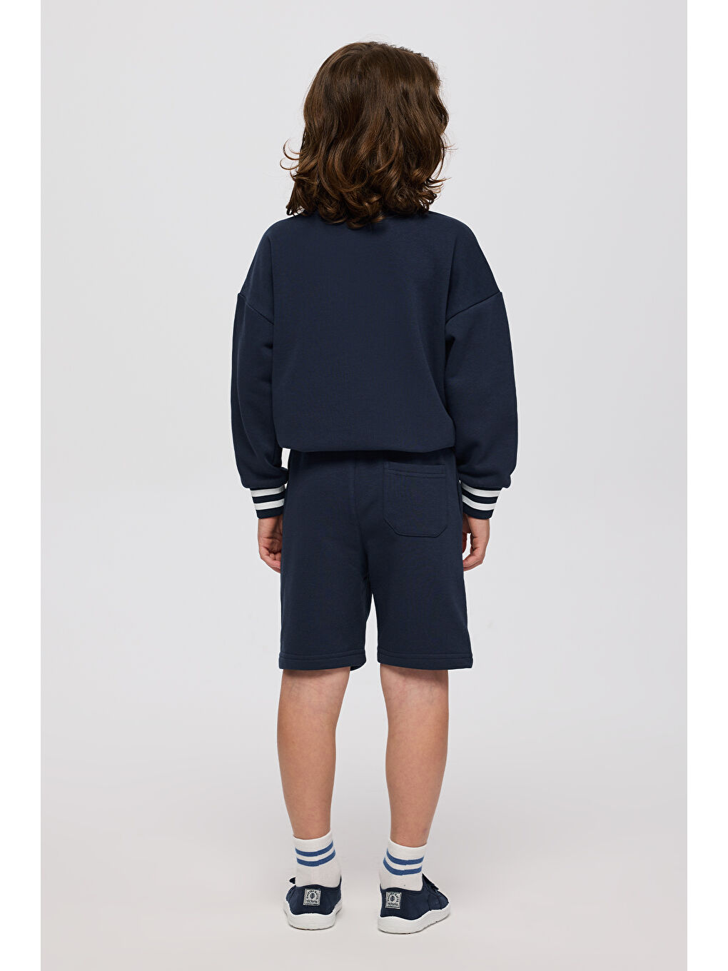 Erkek Çocuk Örme Şort Lacivert-4