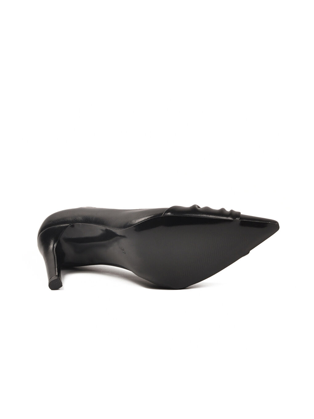 Siyah Cilt Kadın İnce Uzun Topuklu Ayakkabı 575033 Z-4