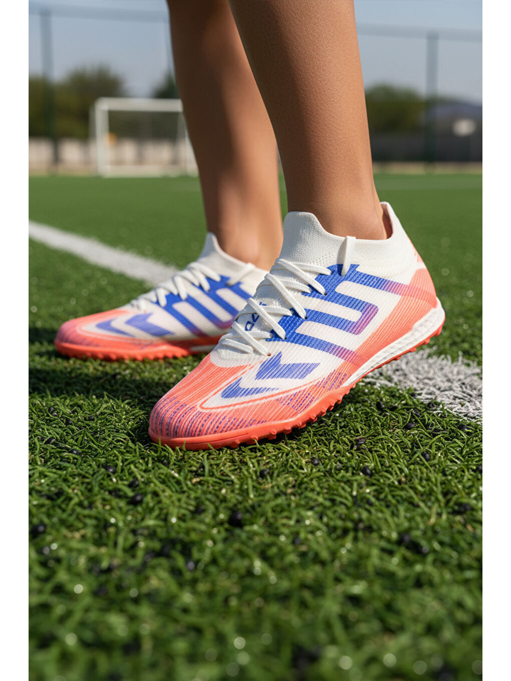 Beyaz Bağcıklı Erkek Halı Saha Ayakkabısı MH-252-149 M-2