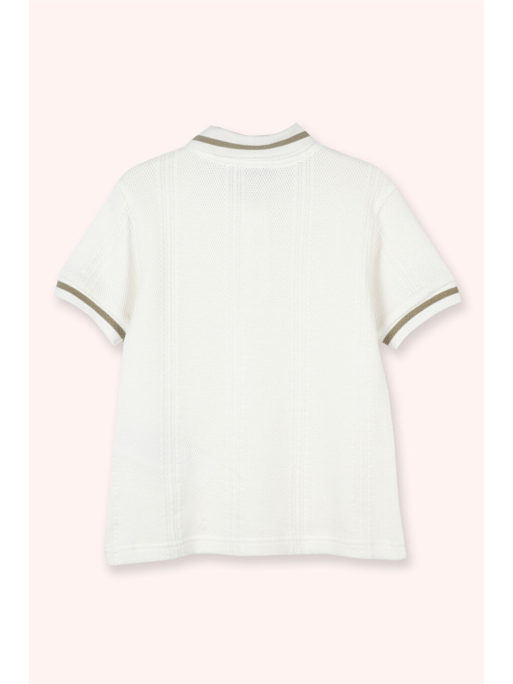 Erkek Çocuk Yakalı Kısa Kollu T-Shirt Beyaz-1