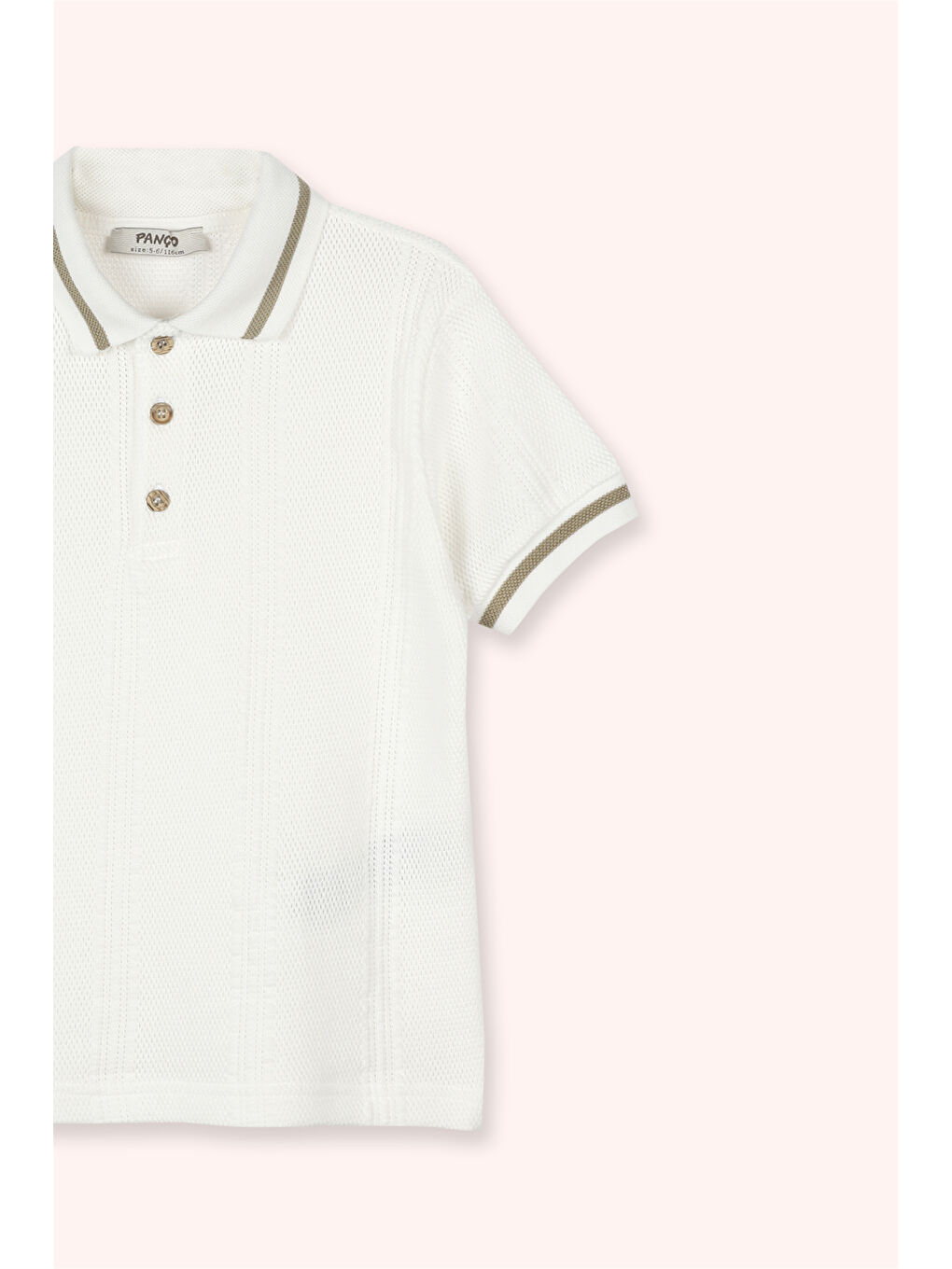 Erkek Çocuk Yakalı Kısa Kollu T-Shirt Beyaz-2