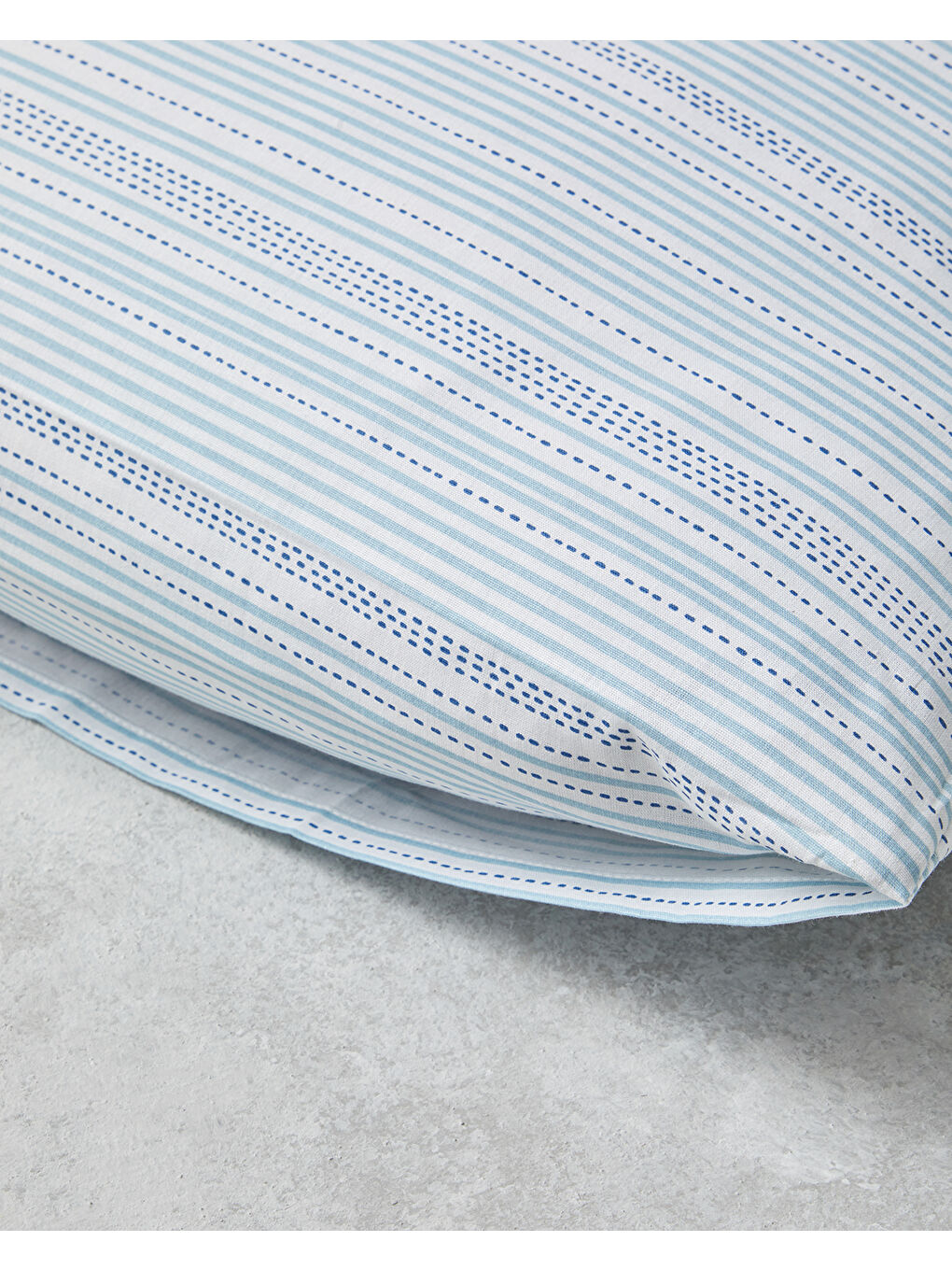 Dotty Liny Pamuklu 2'li Yastık Kılıfı 50x70 cm Mavi-2