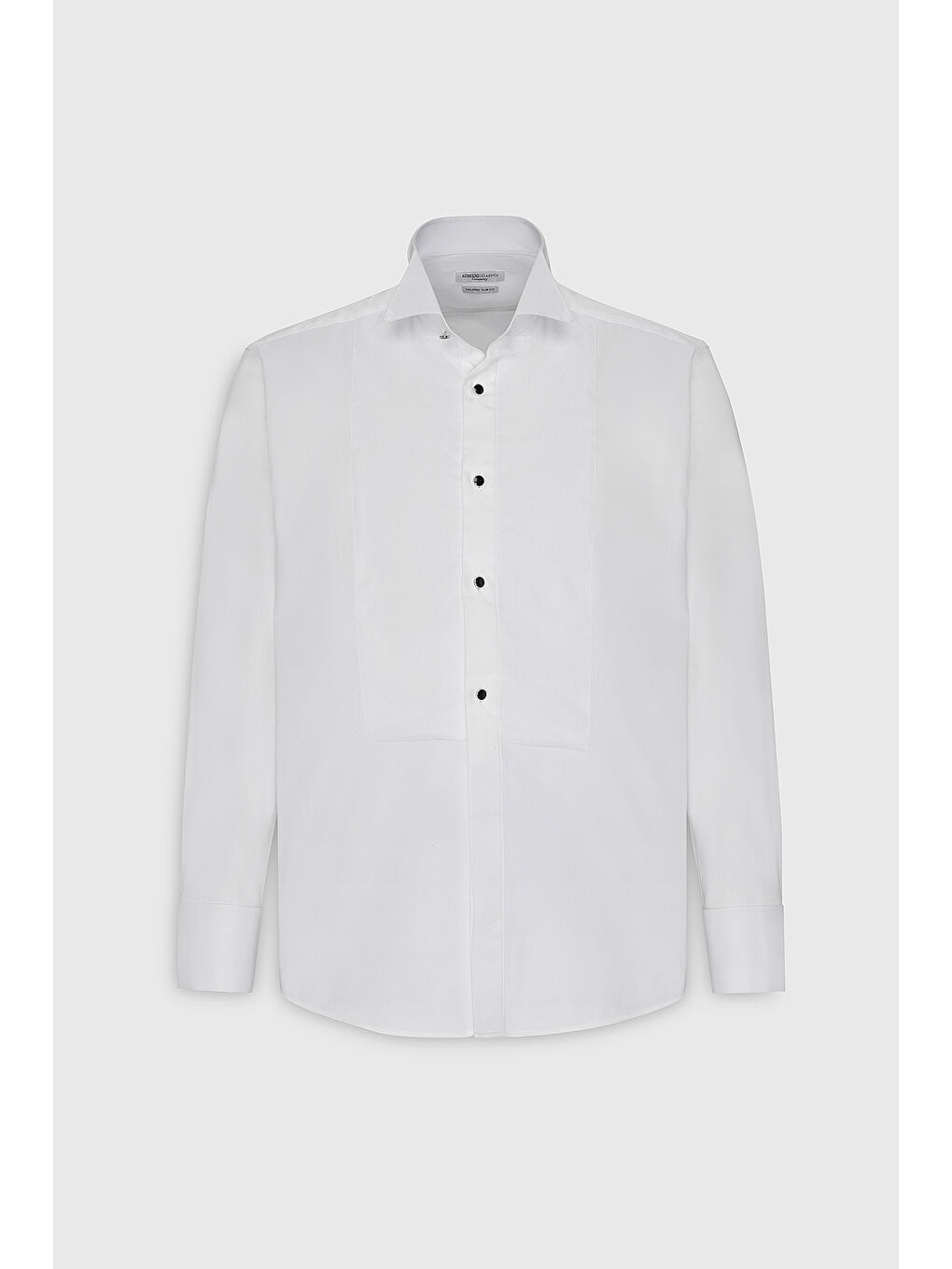 Erkek Beyaz Slim Fit Dar Kesim Ata Yaka Kolay Kırışmayan %100 Pamuk Gömlek-5