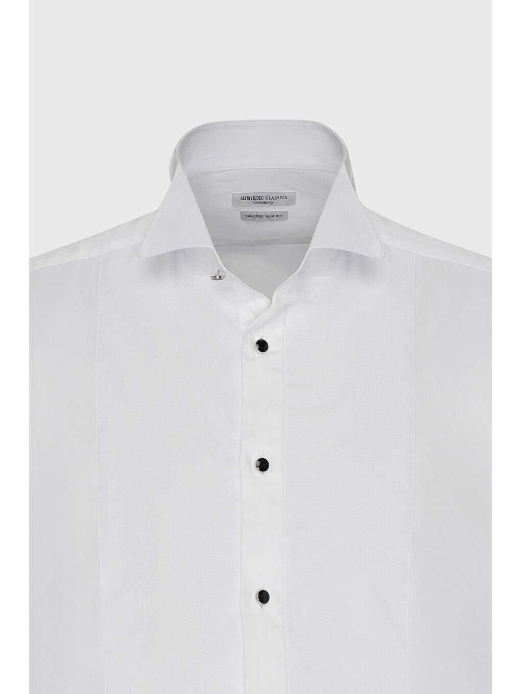 Erkek Beyaz Slim Fit Dar Kesim Ata Yaka Kolay Kırışmayan %100 Pamuk Gömlek-6