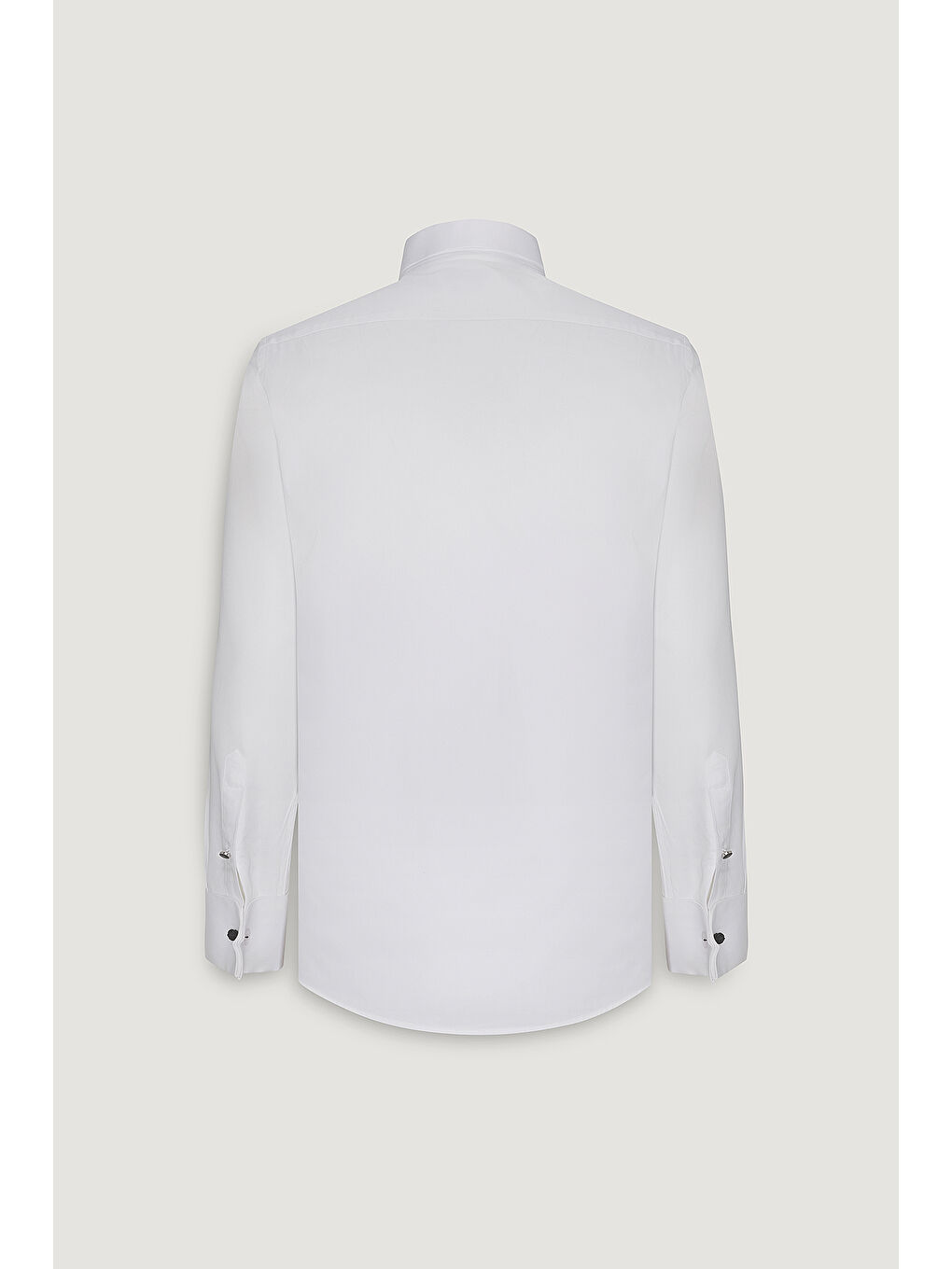 Erkek Beyaz Slim Fit Dar Kesim Ata Yaka Kolay Kırışmayan %100 Pamuk Gömlek-8