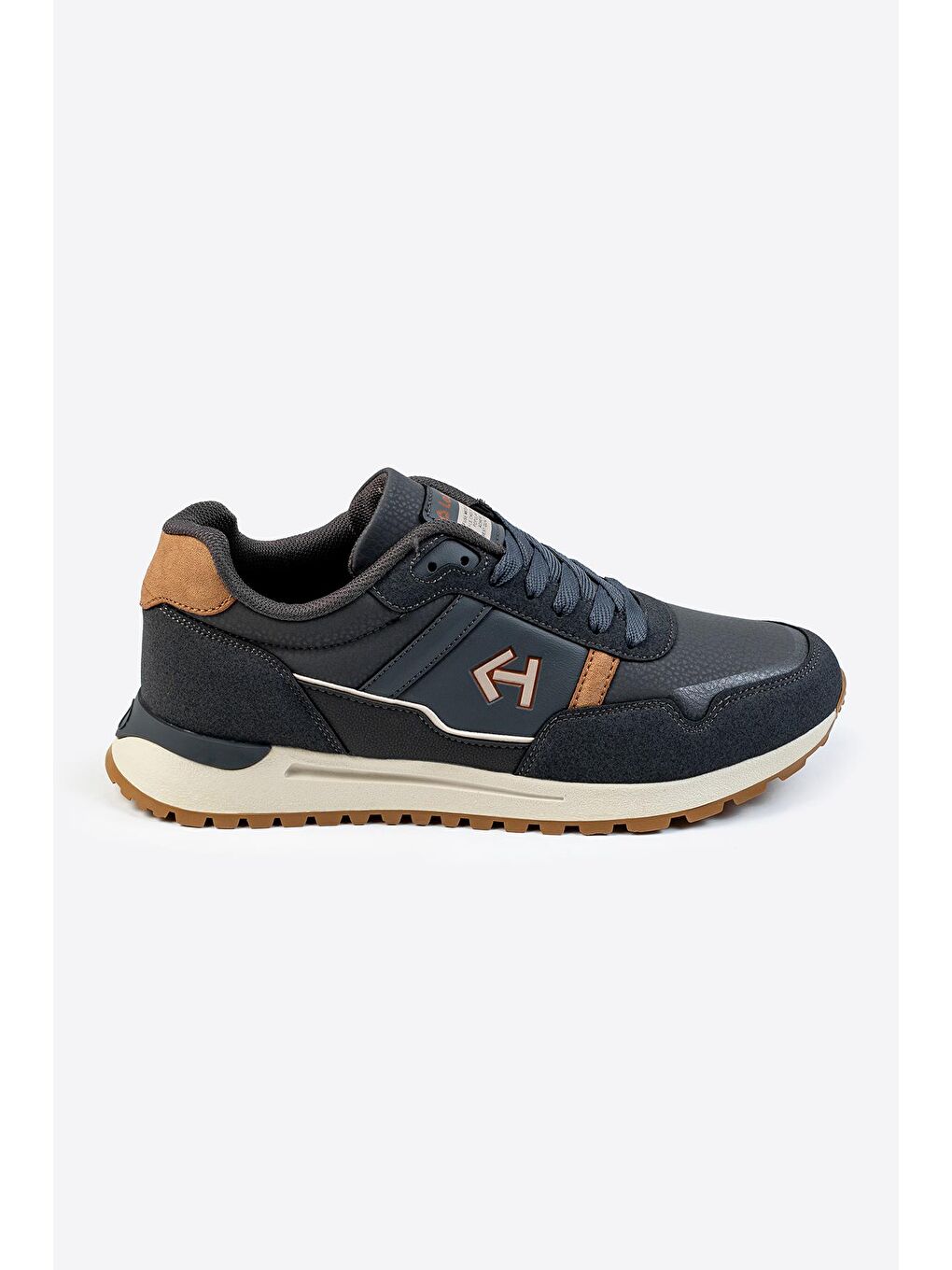 Gri Logo Baskılı Erkek Premium Sneaker