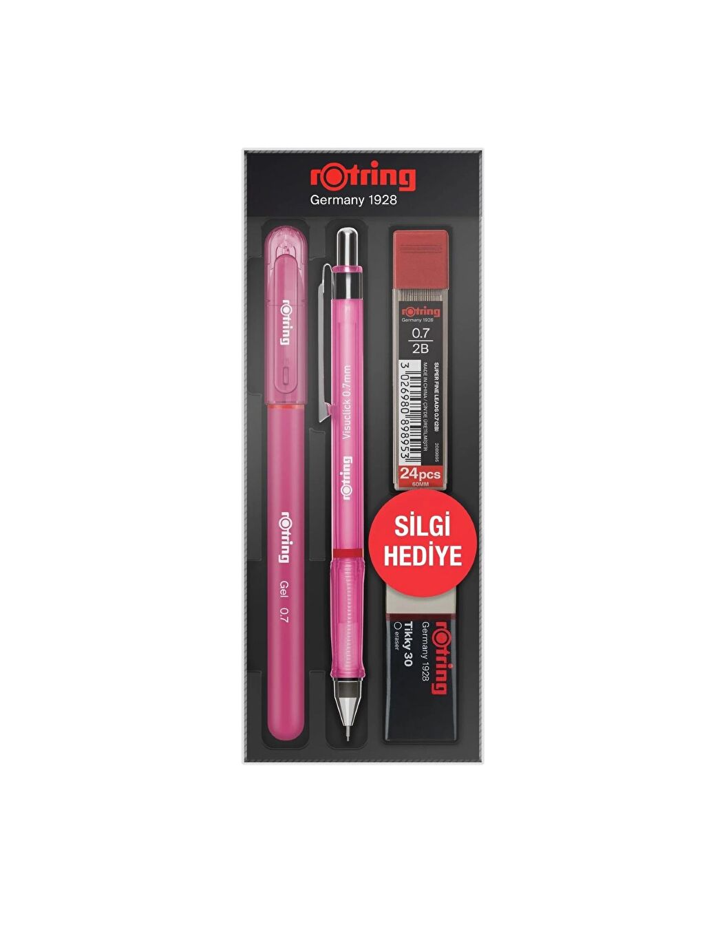 Rotring Pembe Visuclick + Jel Okul Seti- 0.7 Pembe