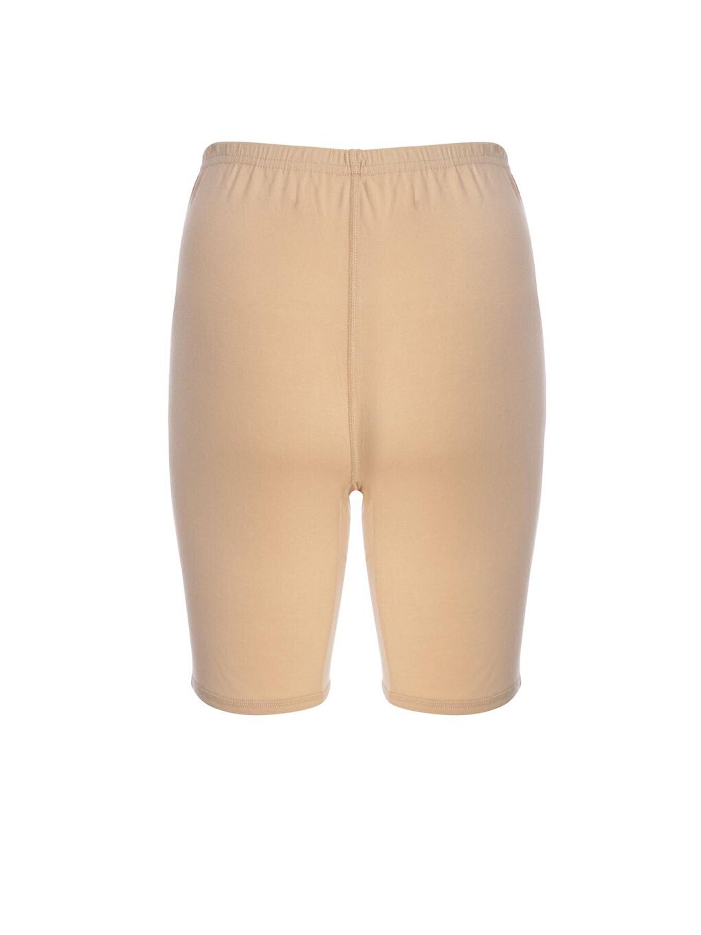 Bej Kadın Pamuklu Düz Renk Biyeli Dizüstü Tayt 424-2