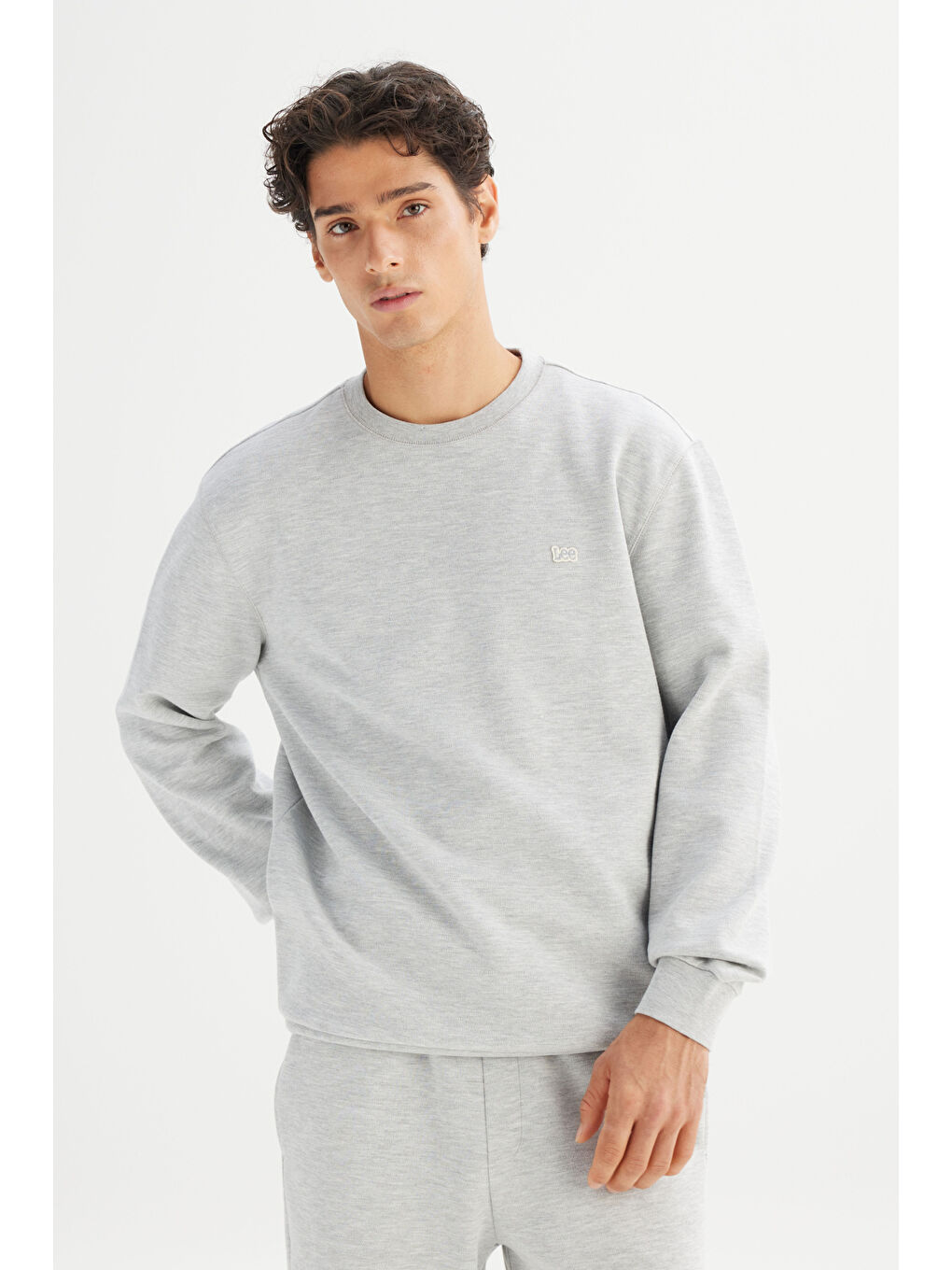 Gri Regular Fit Bisiklet Yaka Sweatshirt