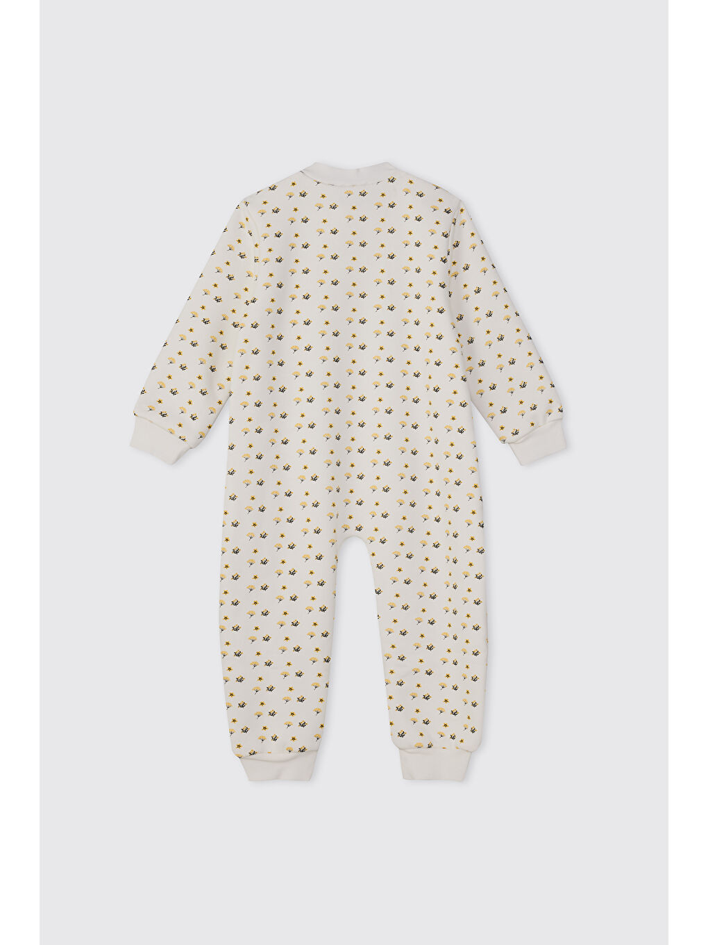 Kız Bebek Desenli Ekru Uyku Tulumu-1