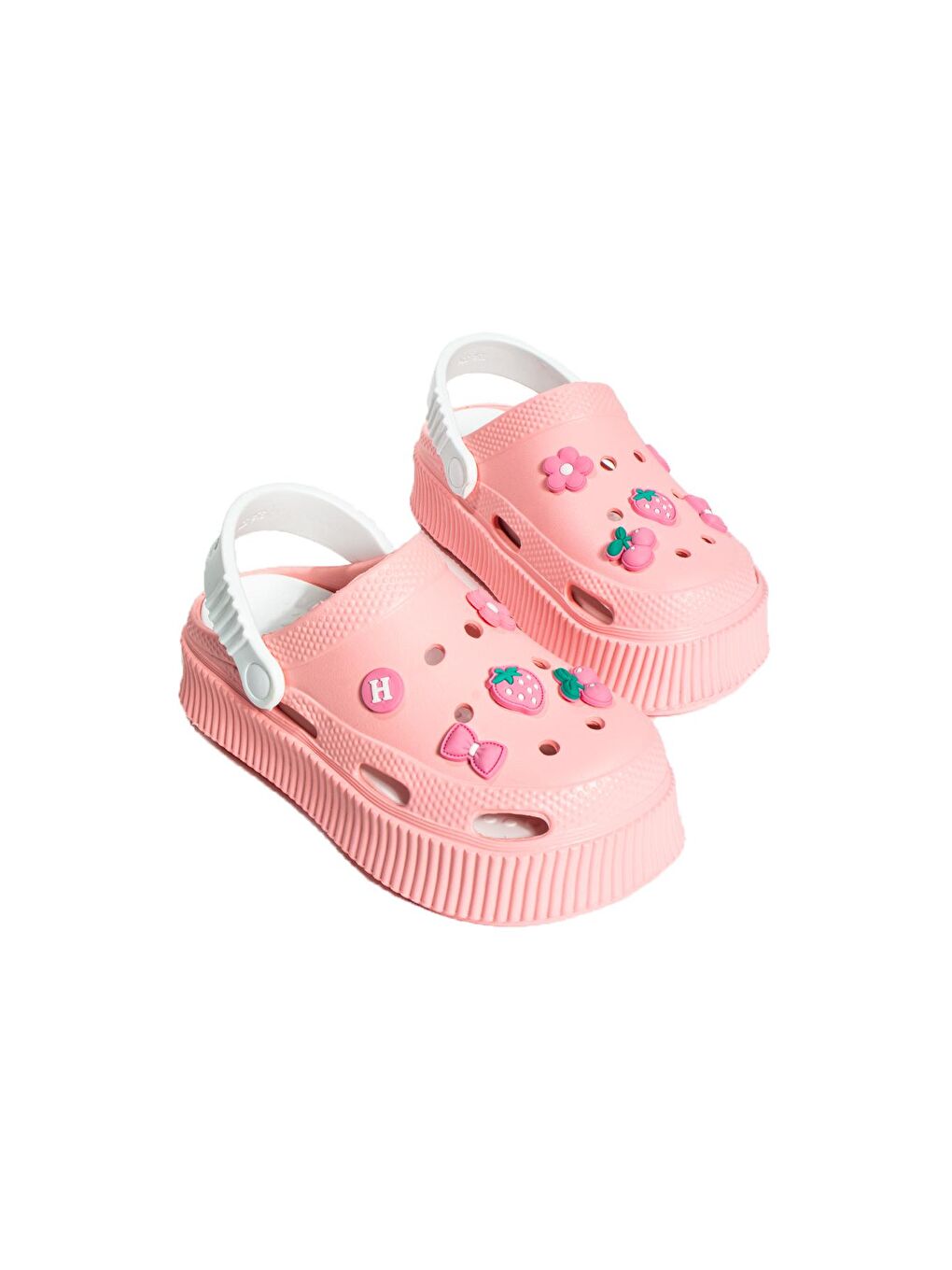 Pembe Yüksek Taban Jibbitzli Eva Comfort Kadın Sandalet DNZ224-24-3