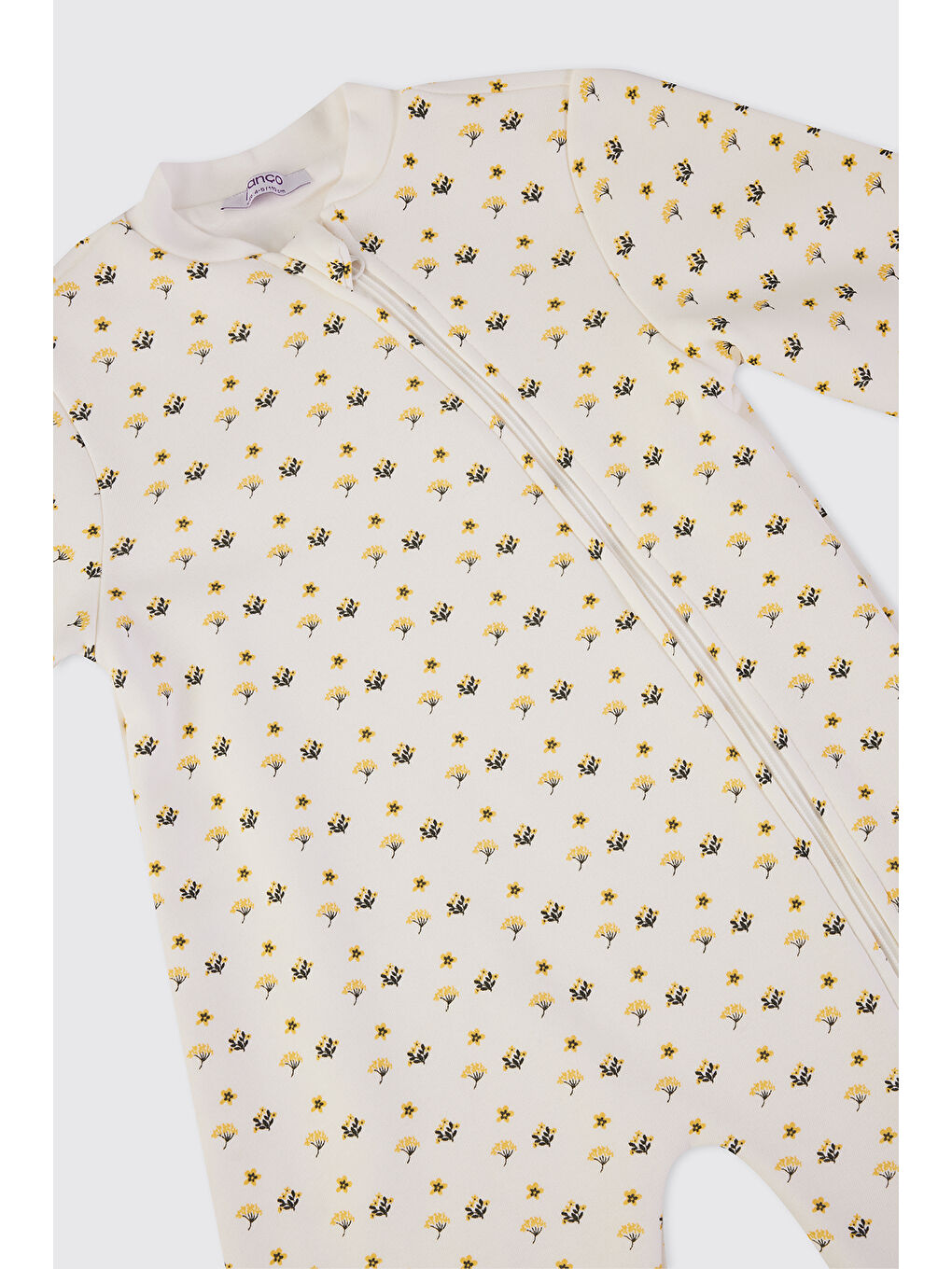 Kız Bebek Desenli Ekru Uyku Tulumu-2