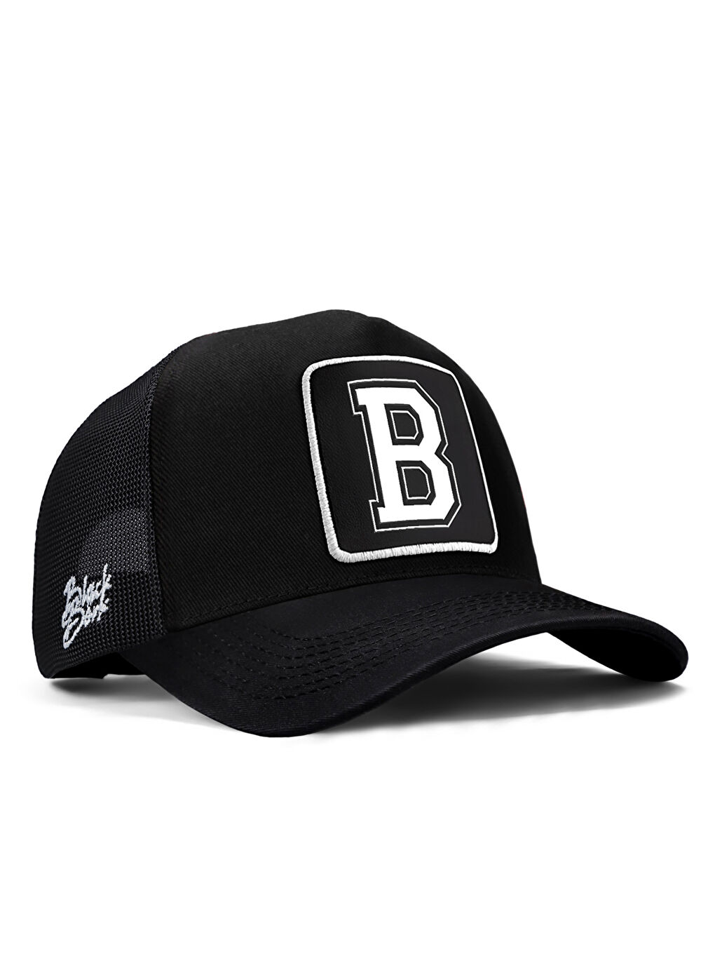 BlackBörk Bordo V1 Trucker B Harf - 2sb Kod Logolu Unisex Siyah Şapka (CAP)