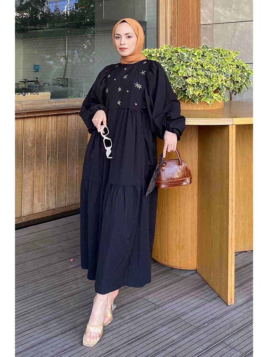 Yazlık Elica Elbise Siyah