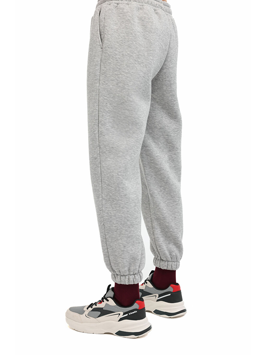 Gri MB 22OVERSN326 5PR A GRI MEL Erkek Eşofman Altı-1