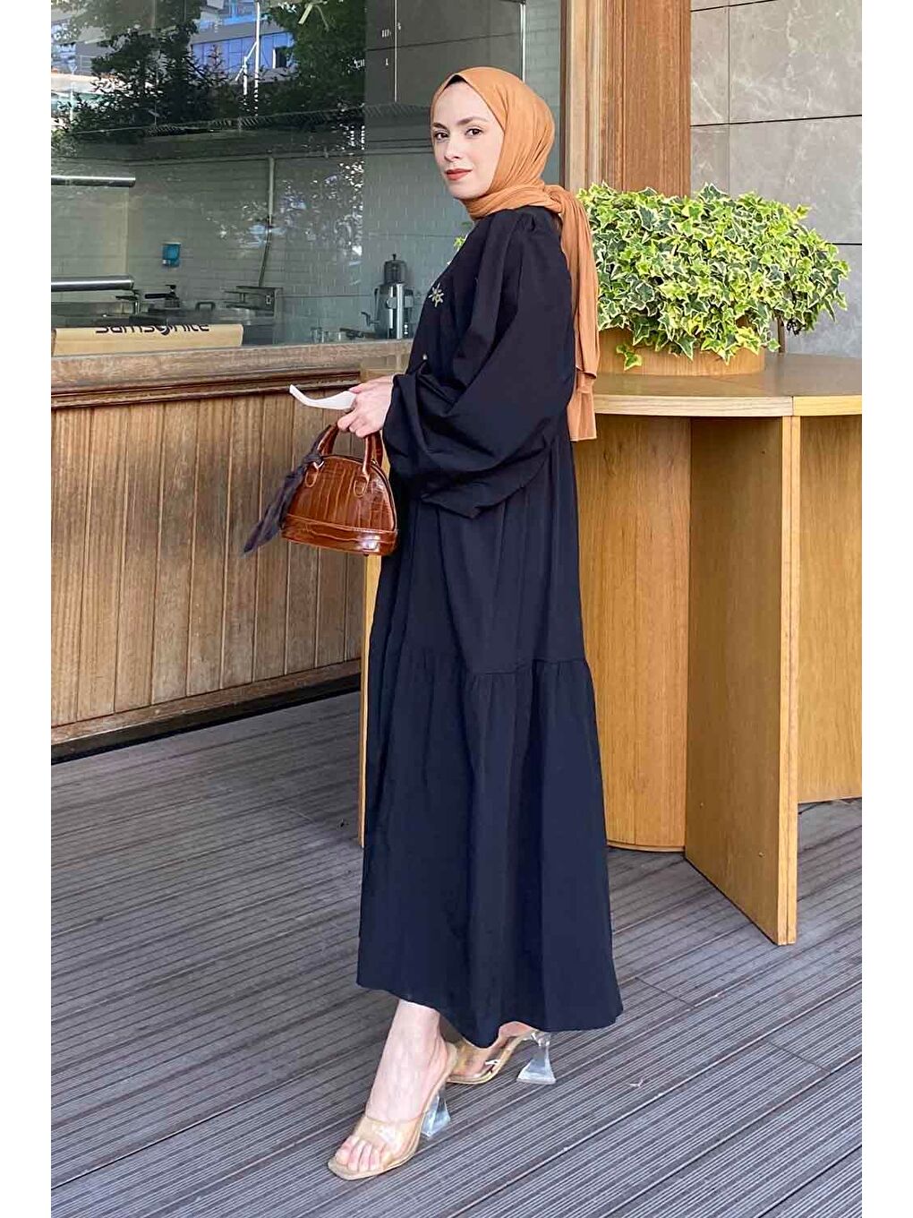 Yazlık Elica Elbise Siyah-2