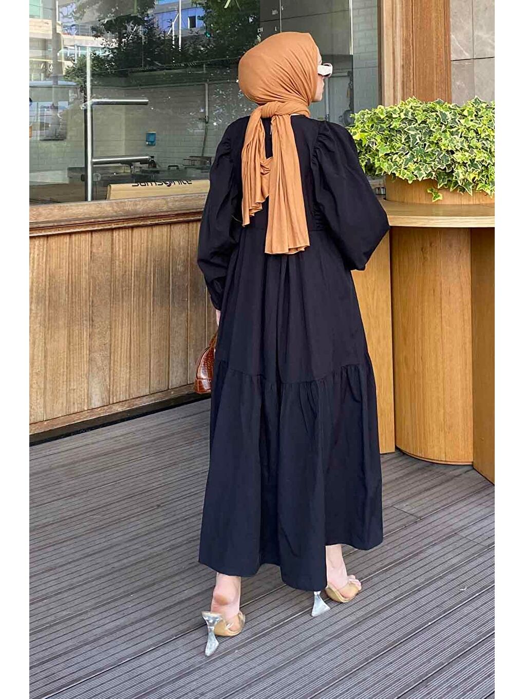 Yazlık Elica Elbise Siyah-3