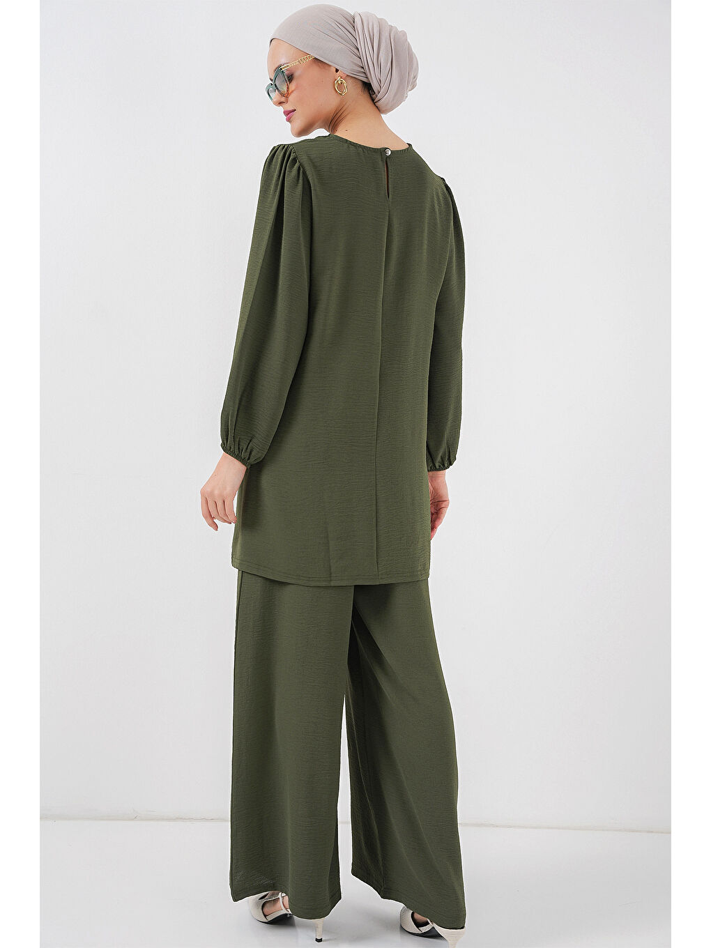 Ayrobin Tunik Pantolon Alt Üst Takım 6712 - Haki-5