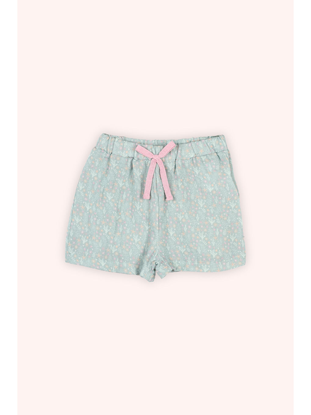 Yeşil Kız Çocuk Deniz Altı Desenli Pijama Takımı Mint-4