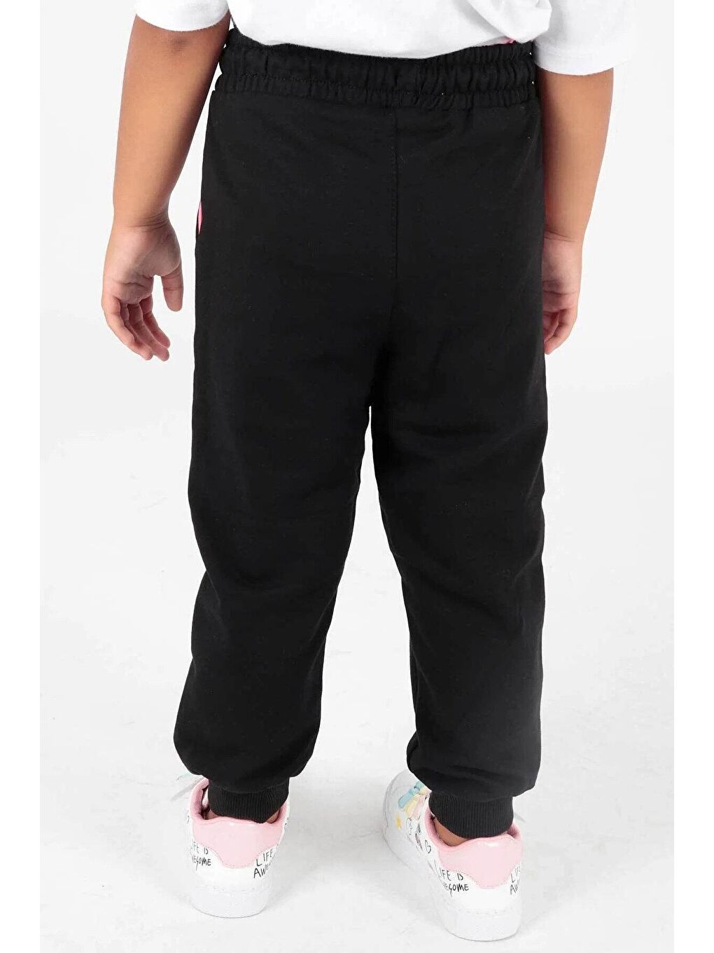 Siyah AK622457 Kız Çocuk Drama Baskılı Eşofman Altı-4