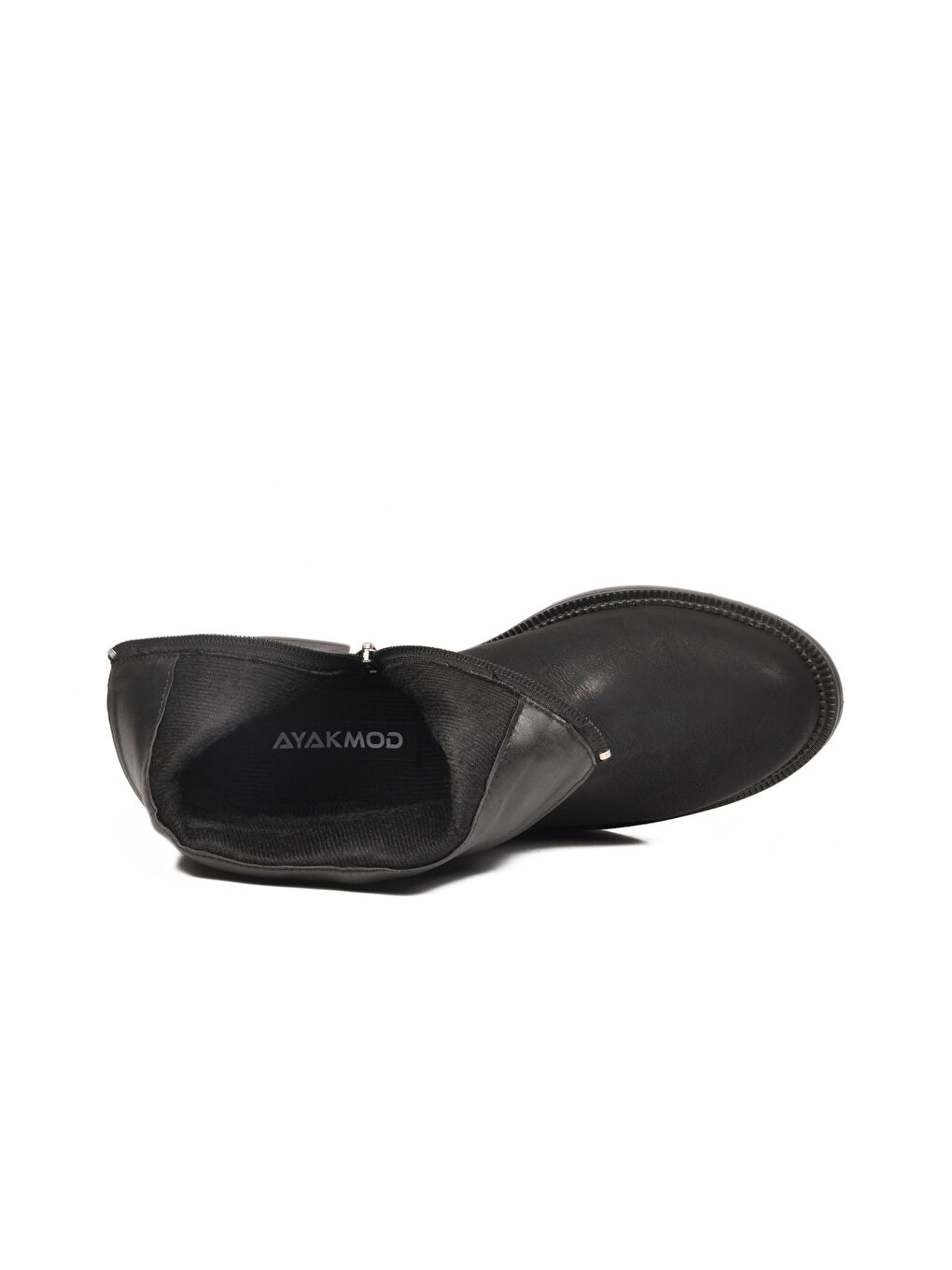 Bordo Siyah Zümrüt İçi Kürklü Fermuarlı Kaymaz Kadın Bot 636182 Z-3