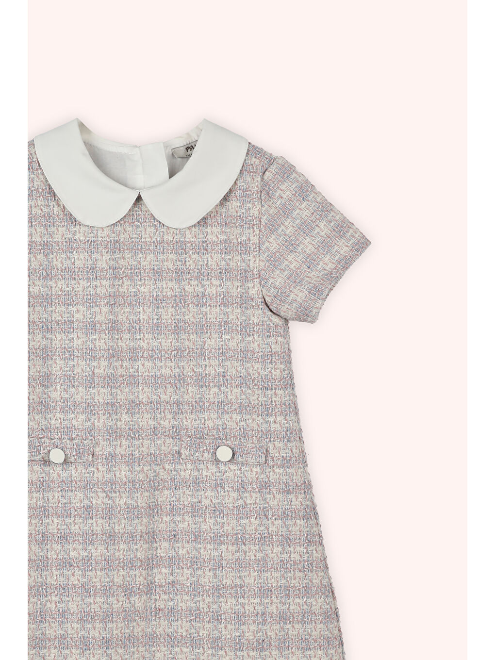 Kız Çocuk Tüvit Elbise Ekru-1