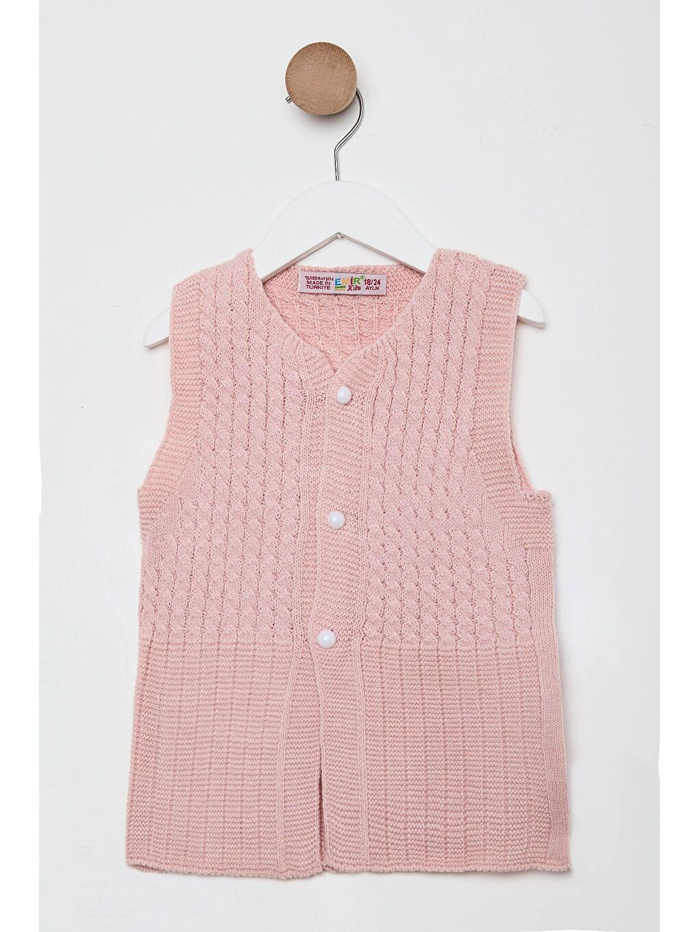 Kız Çocuk Pembe Bebek Yelek - 24073