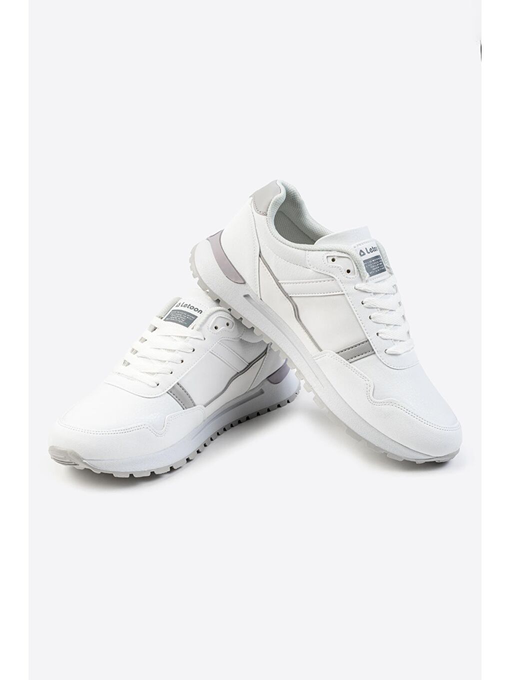 Beyaz Logo Baskılı Erkek Premium Sneaker-3