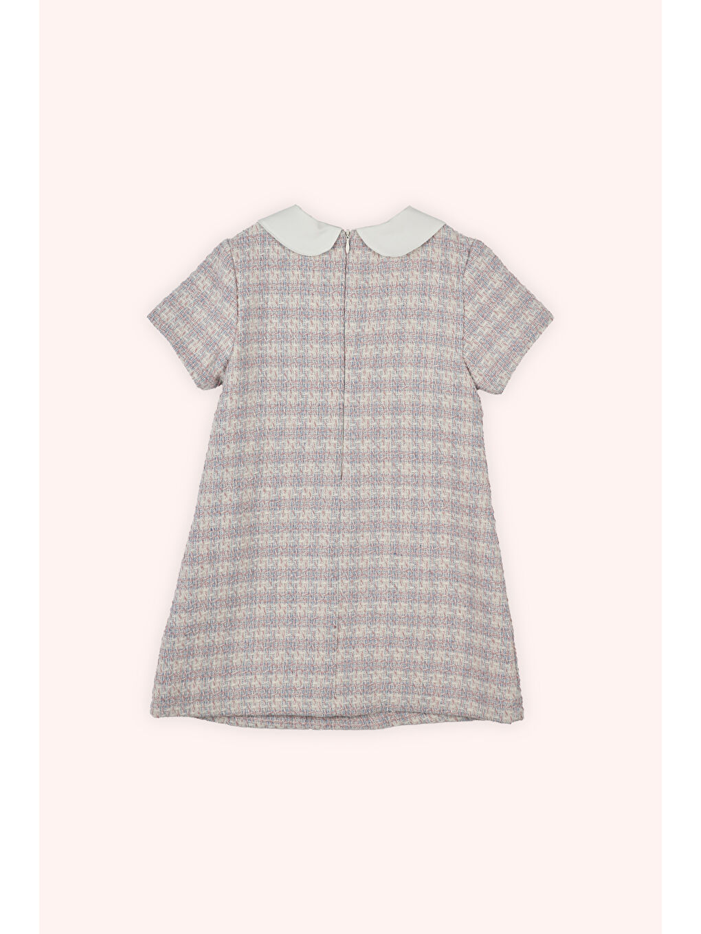 Kız Çocuk Tüvit Elbise Ekru-2