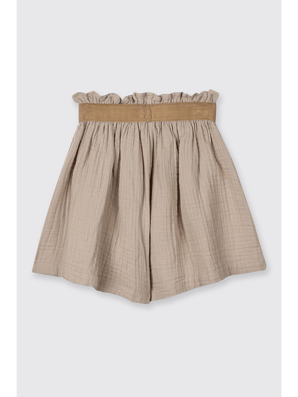 Kız Çocuk Müslin Şort Bej-3