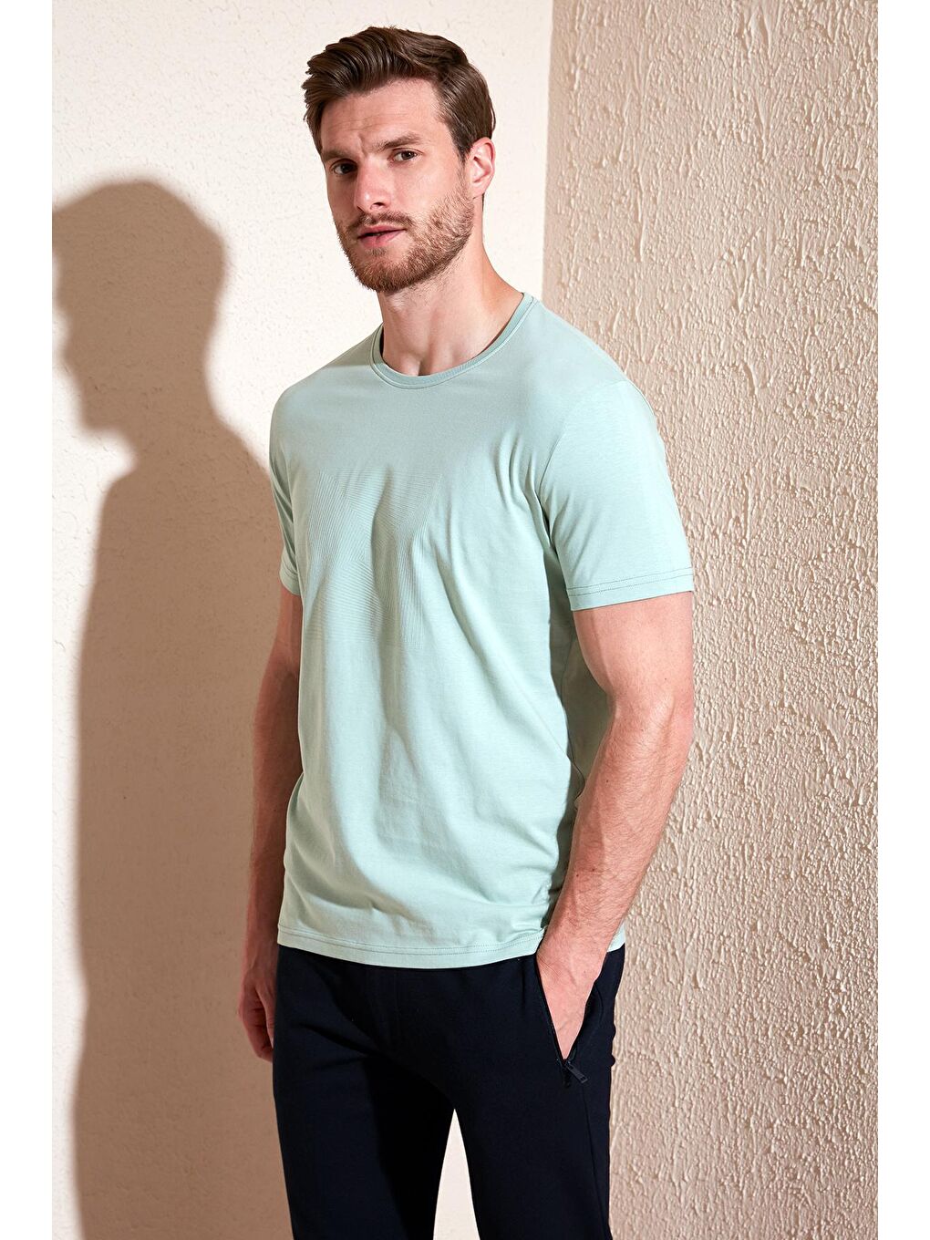 Buratti Canlı Yeşil Pamuklu Slim Fit Bisiklet Yaka T Shirt 646R7940 - 1