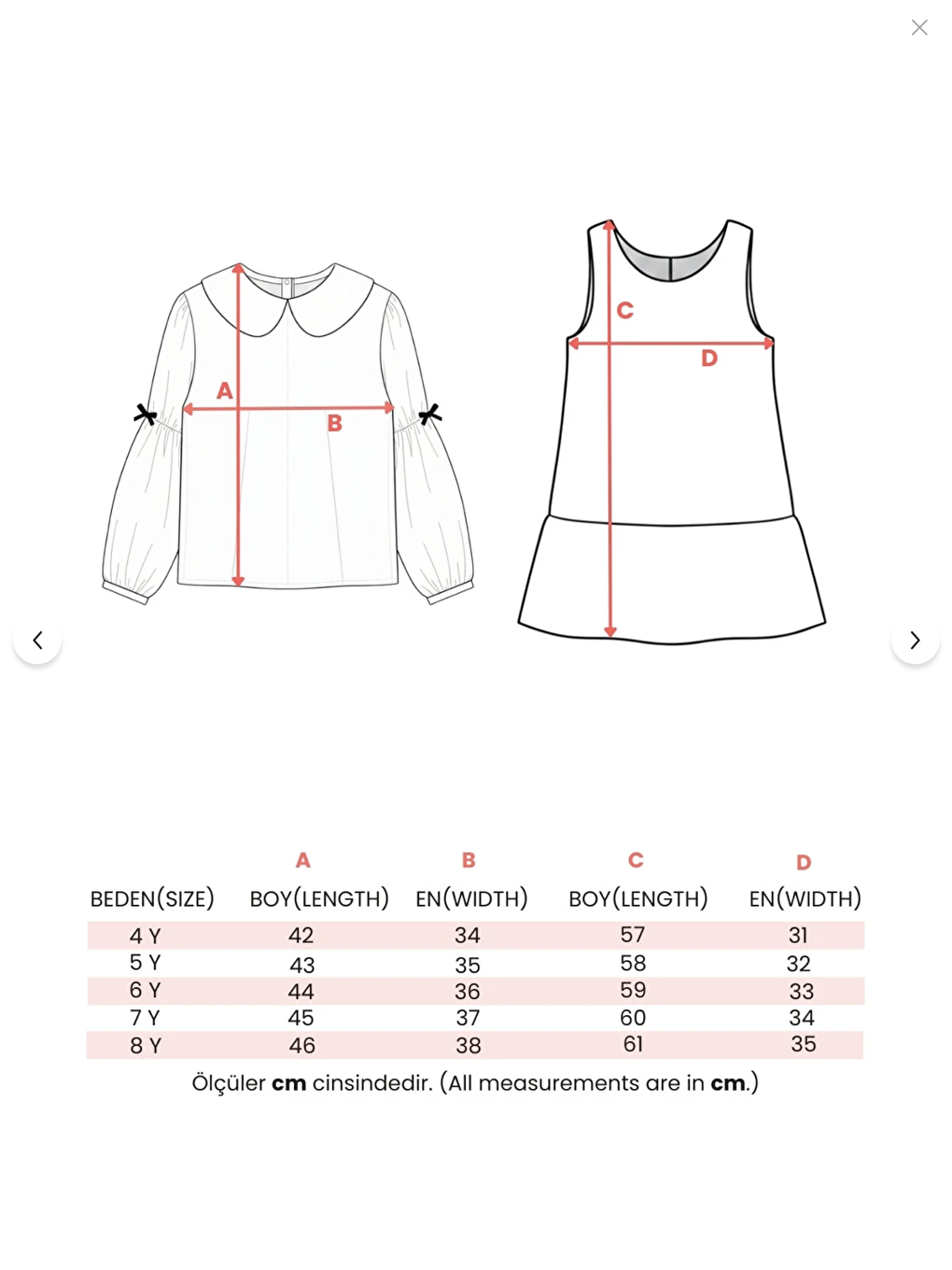 Kız Çocuk Pamuklu Pembe Gömlek Yaka Elbiseli 2 Parça Elbise-1
