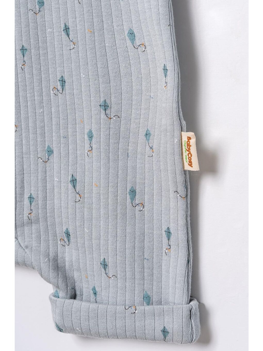 Turkuaz Bebek Şort Kollu Tulum, %100 Organik Pamuk, Bebek ve Yenidoğan Serisi - CSYM31115-3