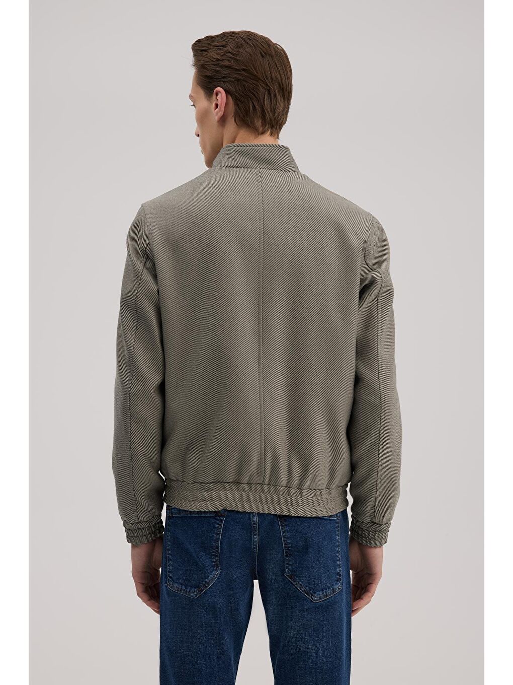 Bej Slim Fit Mono Yaka Cepli Ceket Görünümlü Mont-3