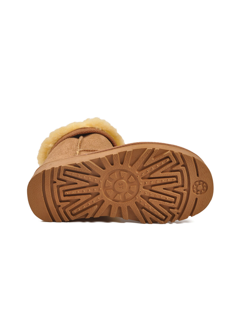 Bej Vizon Süet İçi Kürklü Soğuğa Dirençli Kaymaz Kadın Bot 696081 Z-4