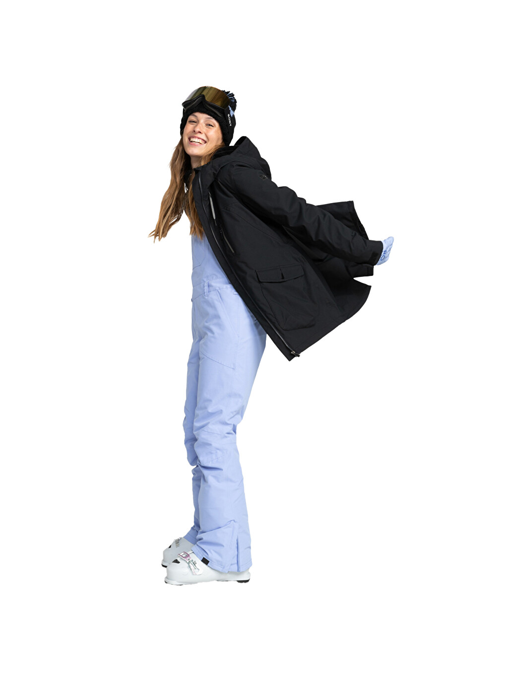 Siyah Rideout Bib Pt Kadın Mor Snowboard Pantolonu-6