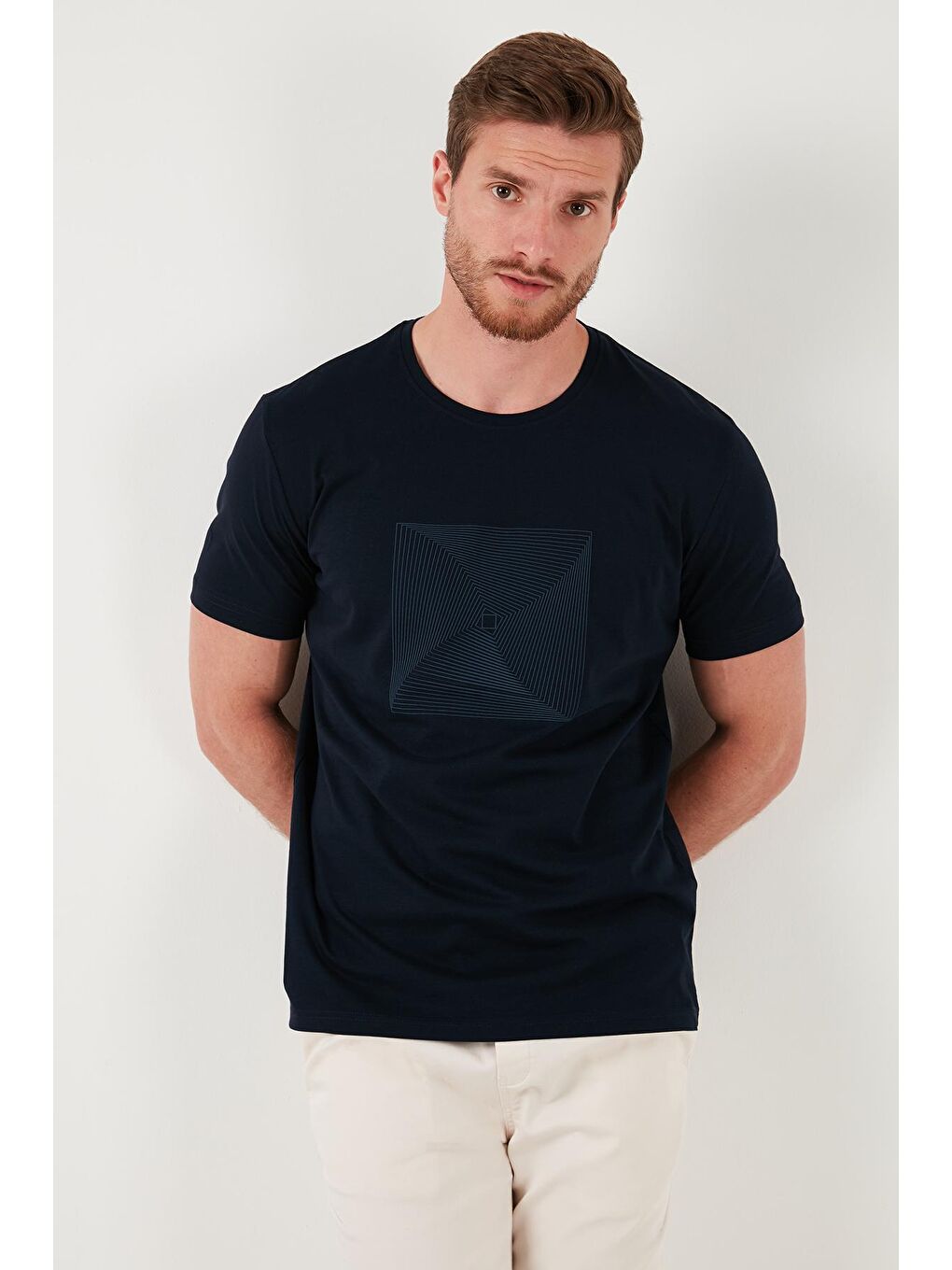 Buratti Lacivert Pamuklu Slim Fit Bisiklet Yaka T Shirt 646R7940 - 2