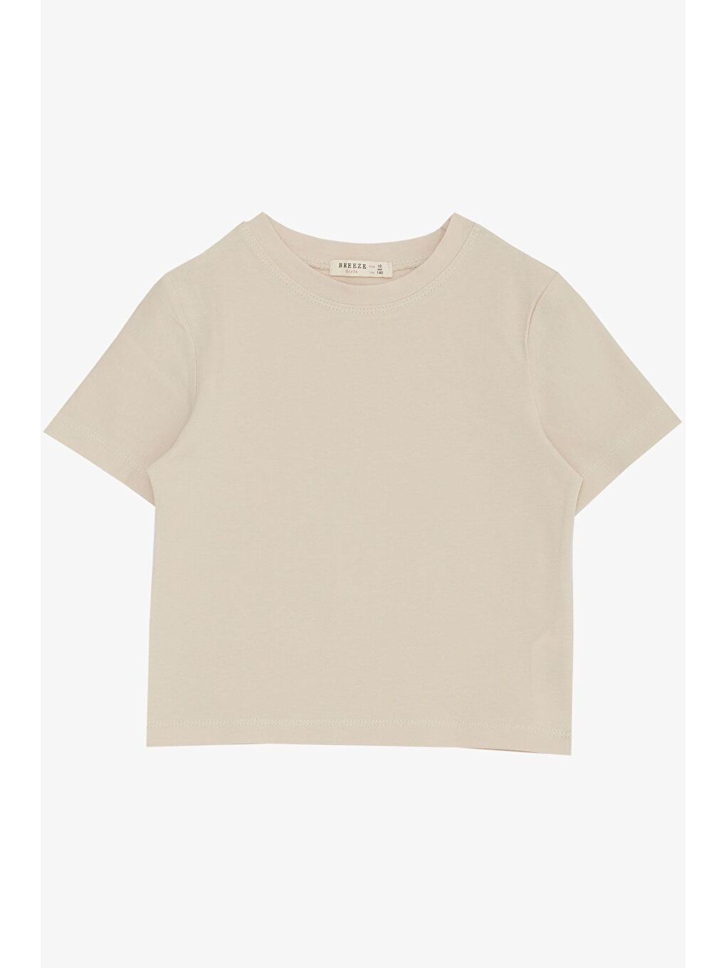 Kız Çocuk Tişört Kemer Boy Basic Bej (9-14 Yaş)