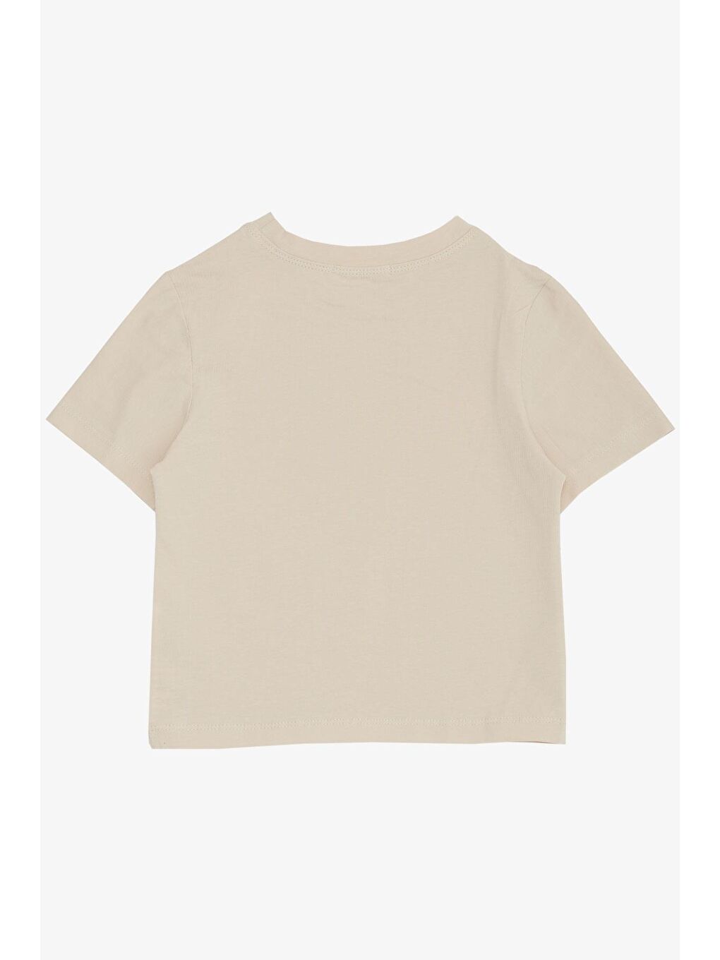 Kız Çocuk Tişört Kemer Boy Basic Bej (9-14 Yaş)-1