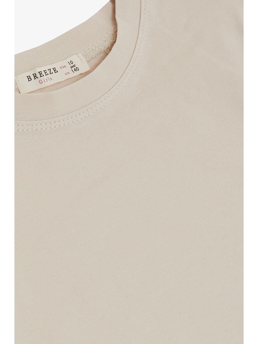 Kız Çocuk Tişört Kemer Boy Basic Bej (9-14 Yaş)-2