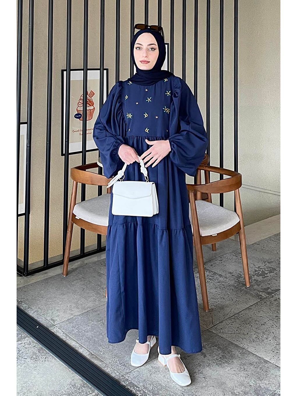 Yazlık Elica Elbise Lacivert