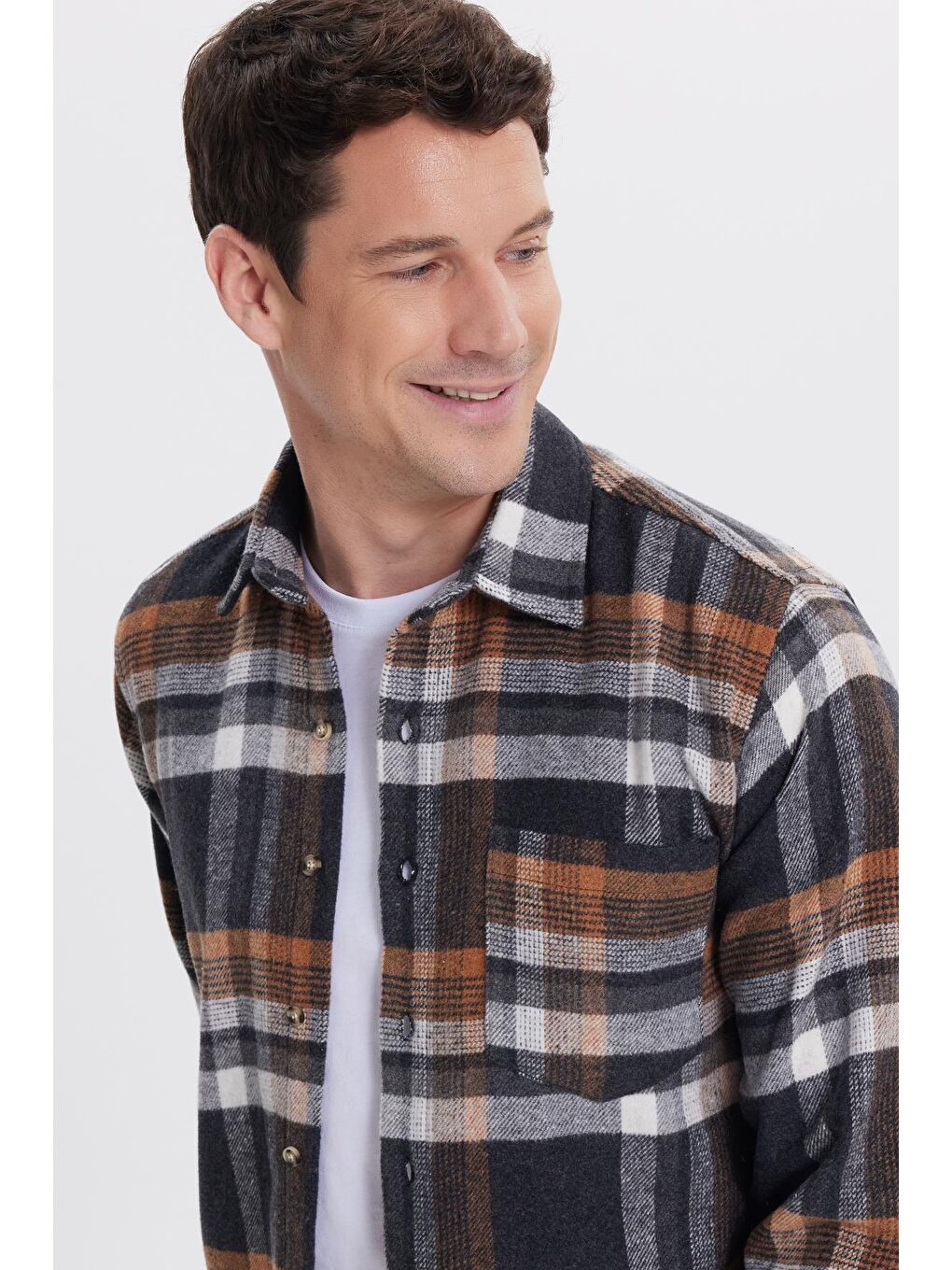 Karışık Erkek Regular Fit Rahat Kesim Kışlık Kareli Oduncu Gömlek-1