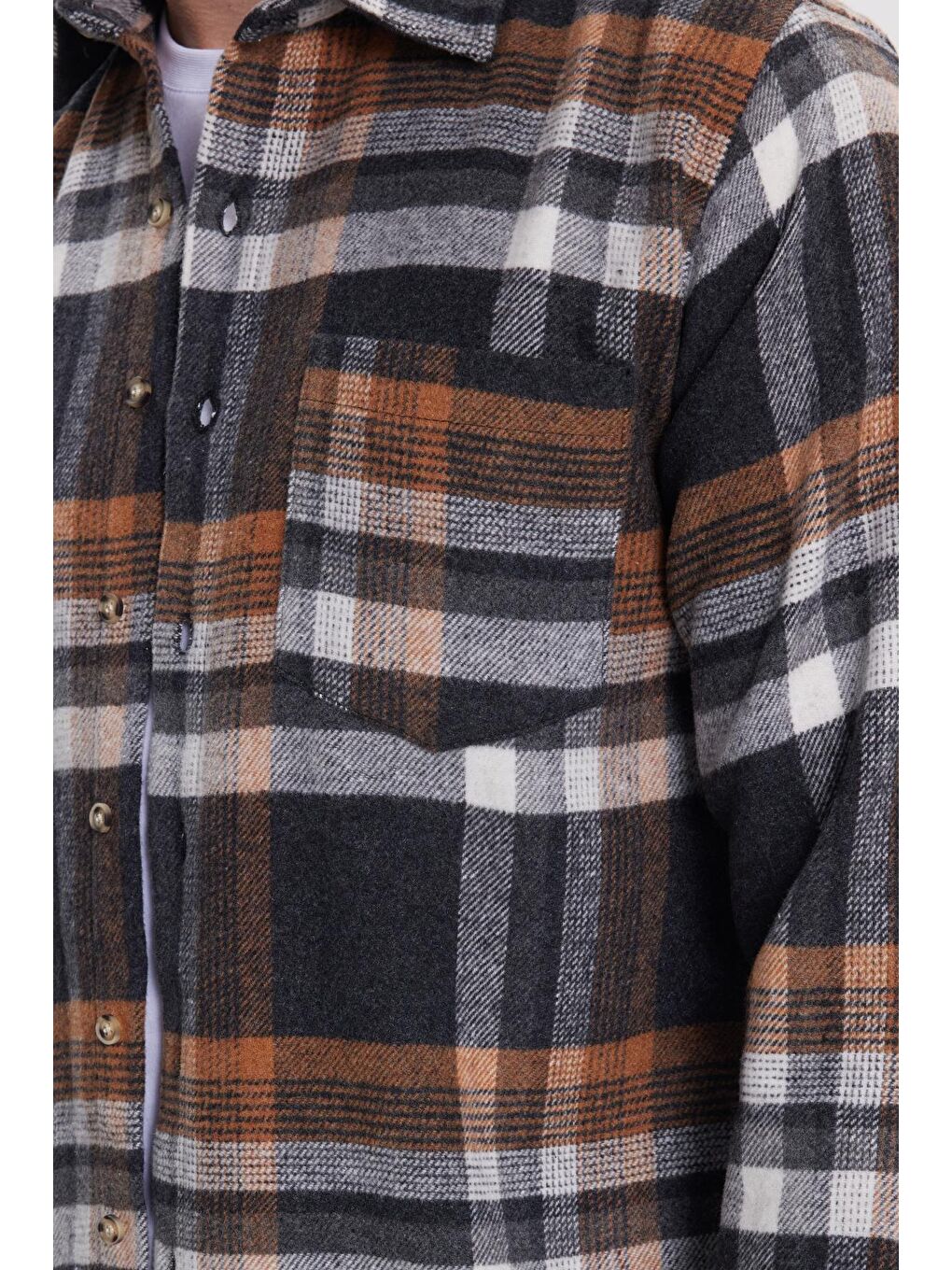 Karışık Erkek Regular Fit Rahat Kesim Kışlık Kareli Oduncu Gömlek-2