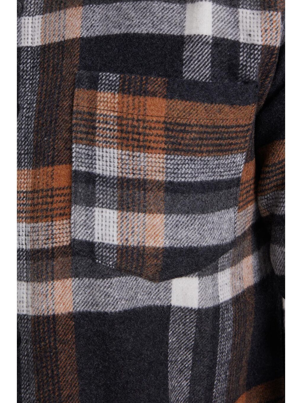 Karışık Erkek Regular Fit Rahat Kesim Kışlık Kareli Oduncu Gömlek-5