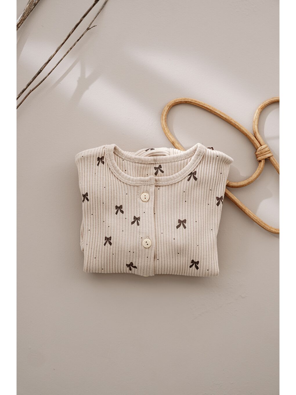 Bej Kurdele Baskılı Fancy Girls Tulum-3