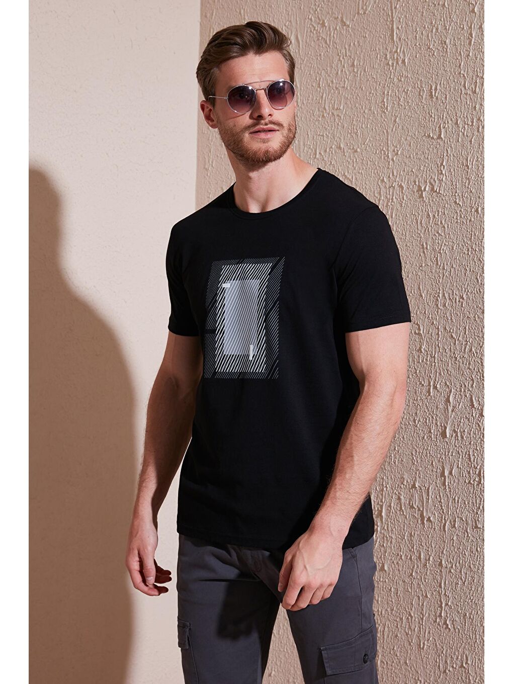 Buratti Siyah Pamuklu Slim Fit Bisiklet Yaka T Shirt 646R7930 - 1