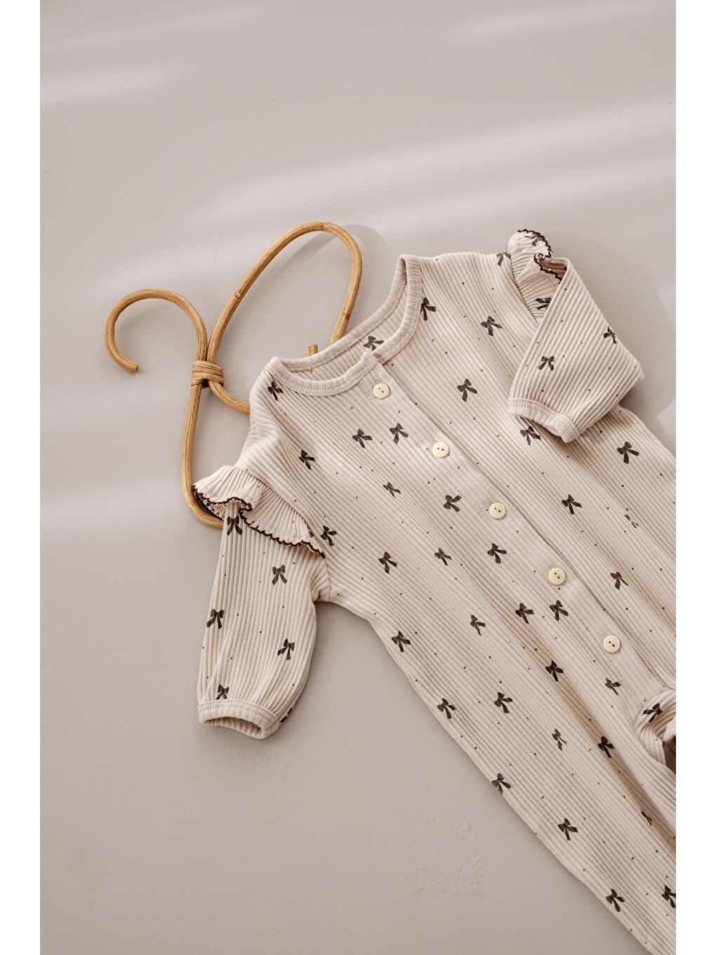 Bej Kurdele Baskılı Fancy Girls Tulum-4